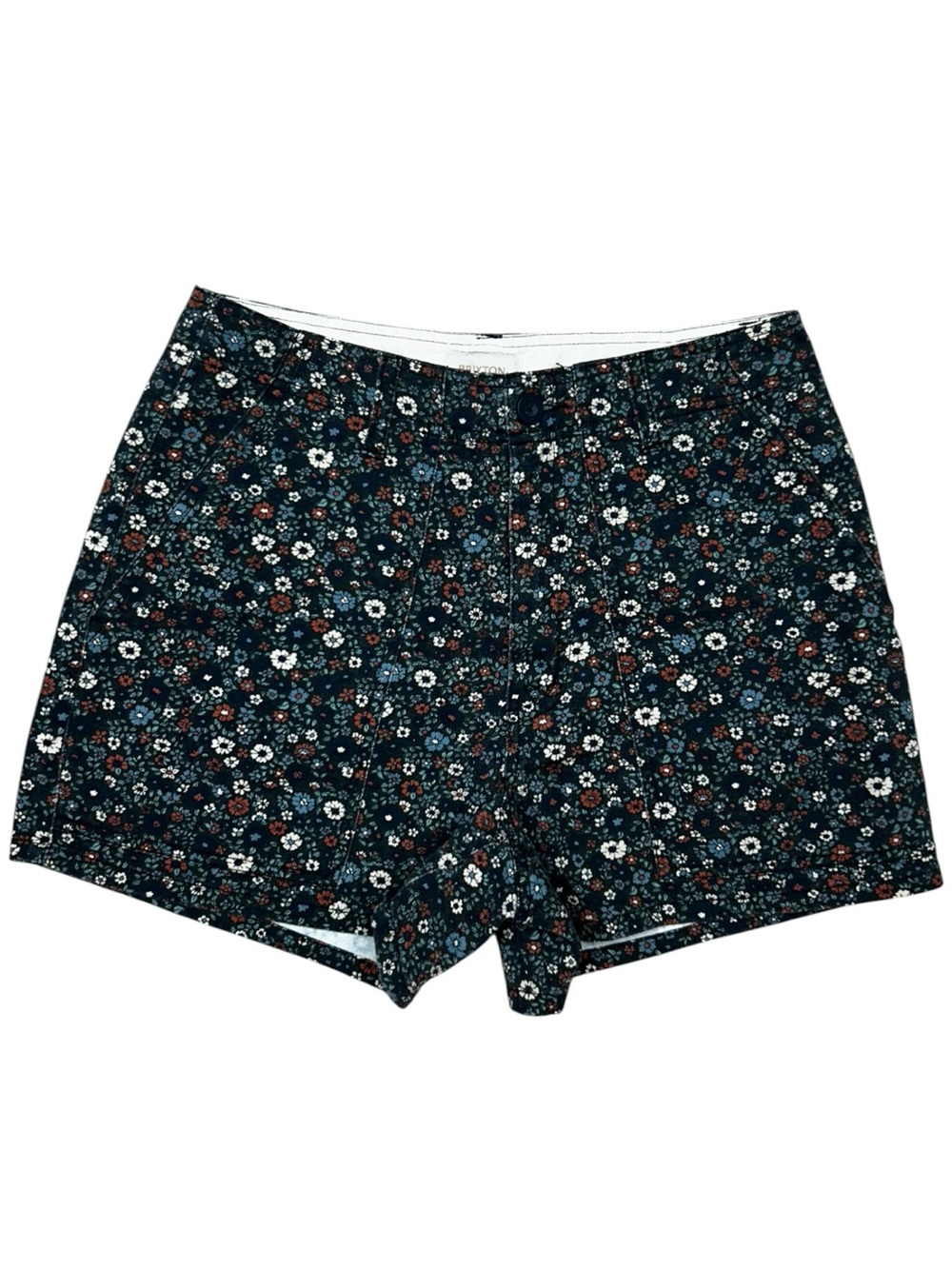 Brixton Floral Print Chino Shorts Blue Multi Size 29 Blue Red Ditsy Floral